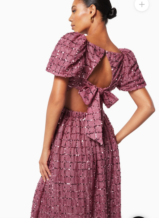 Elliatt Aubree Puff Sleeve Midi Dress