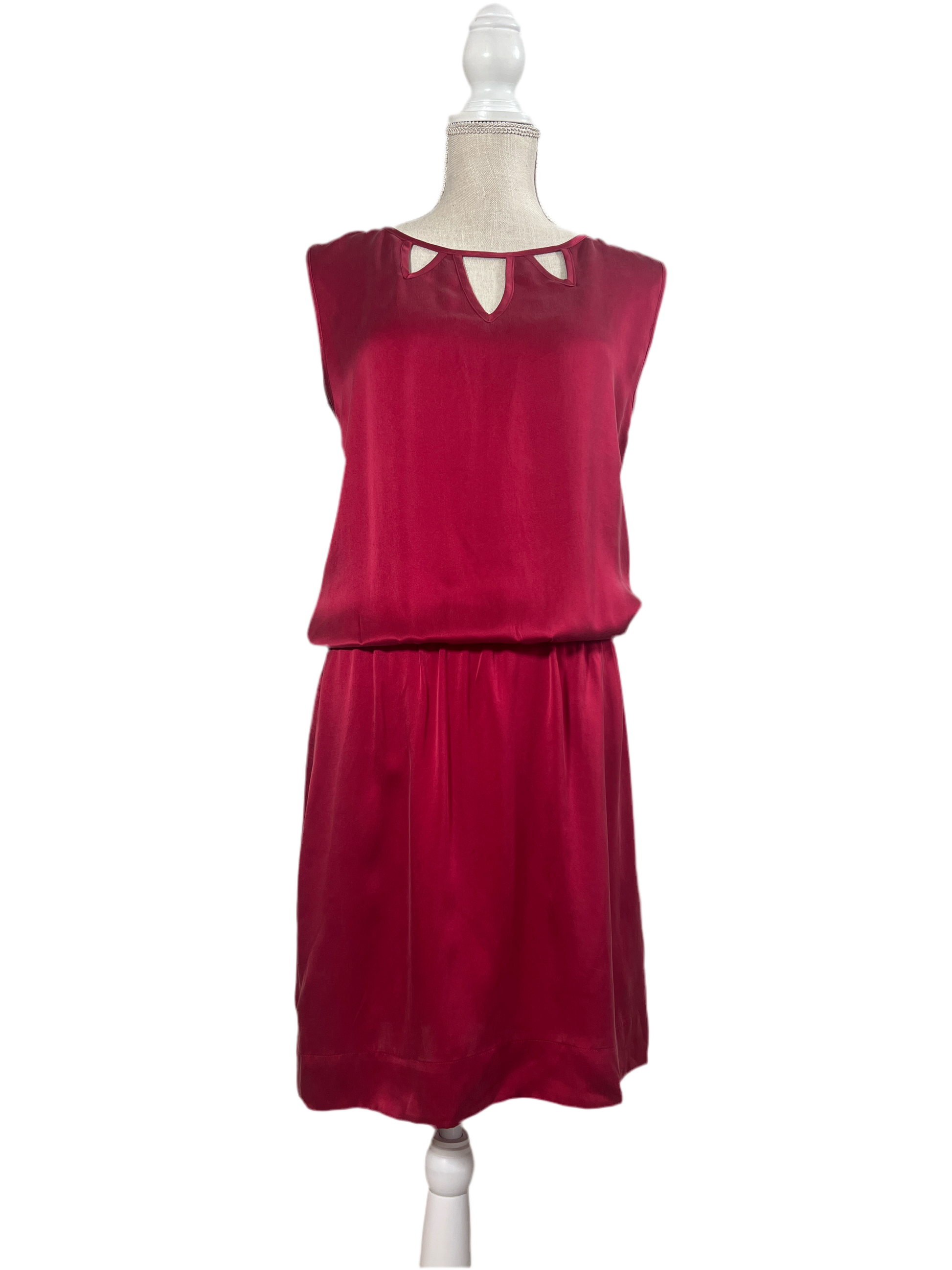 Vintage red silk dress