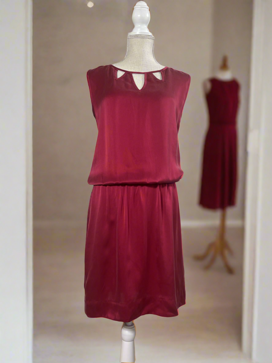 Vintage Red Silk Dress shop sustainable
