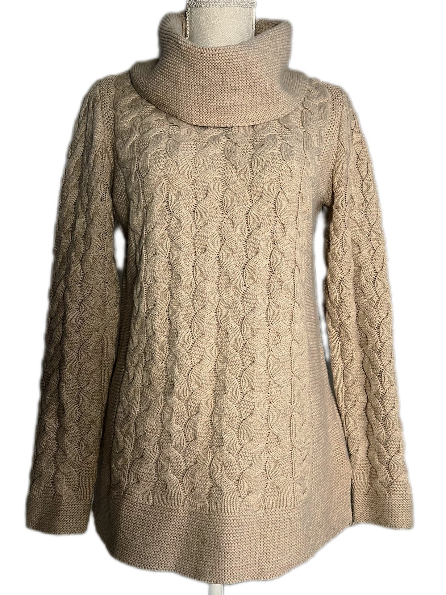 Calvin Klein Cable Knit Cowl Neck Sweater