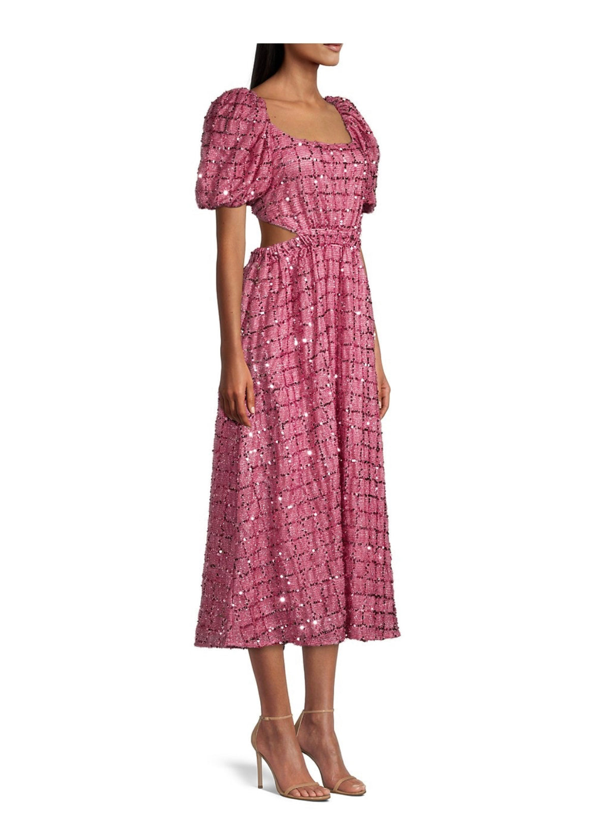 Elliatt Aubree Puff Sleeve Midi Dress