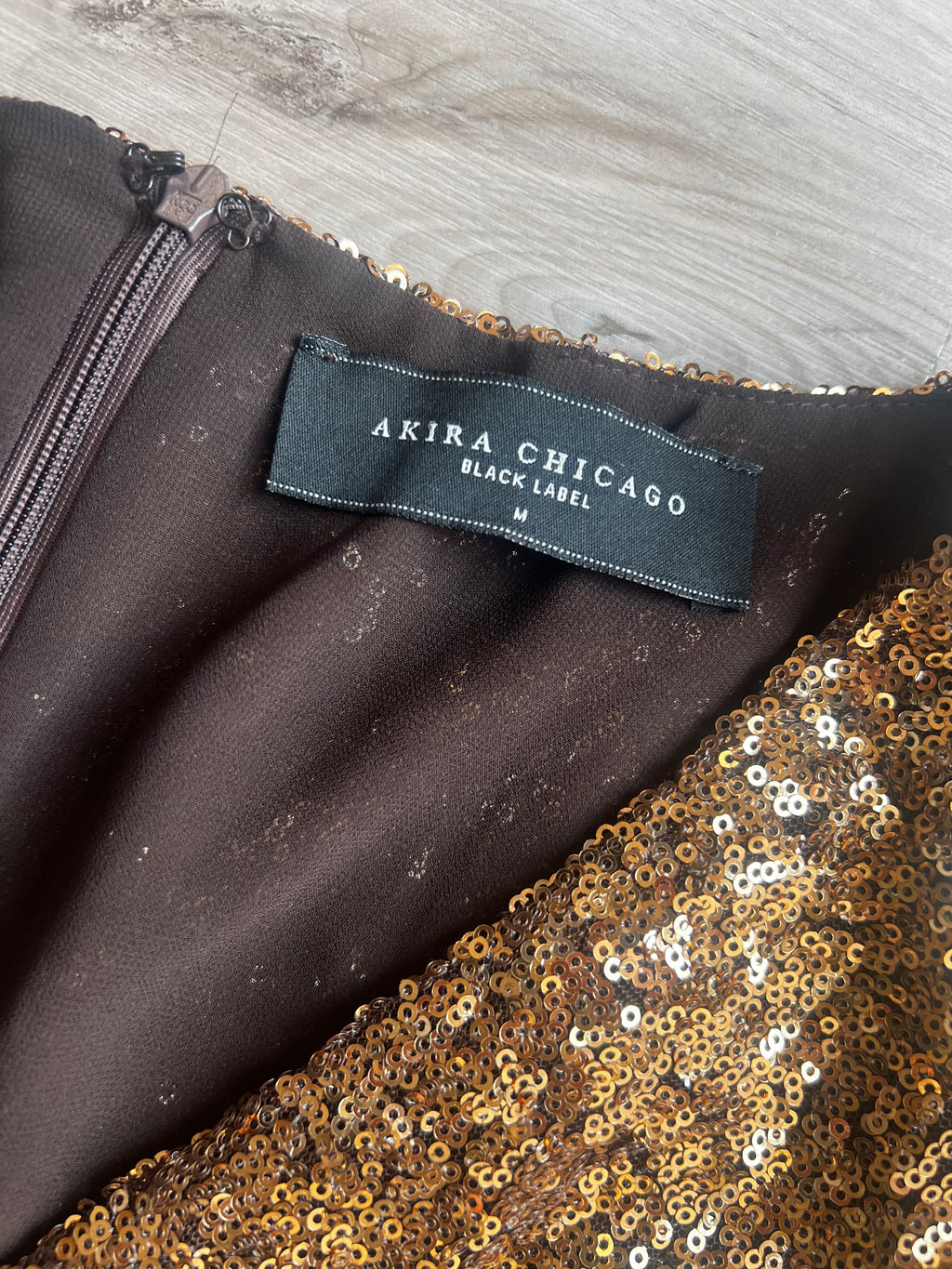Gold Party Cocktail Dress Size Medium