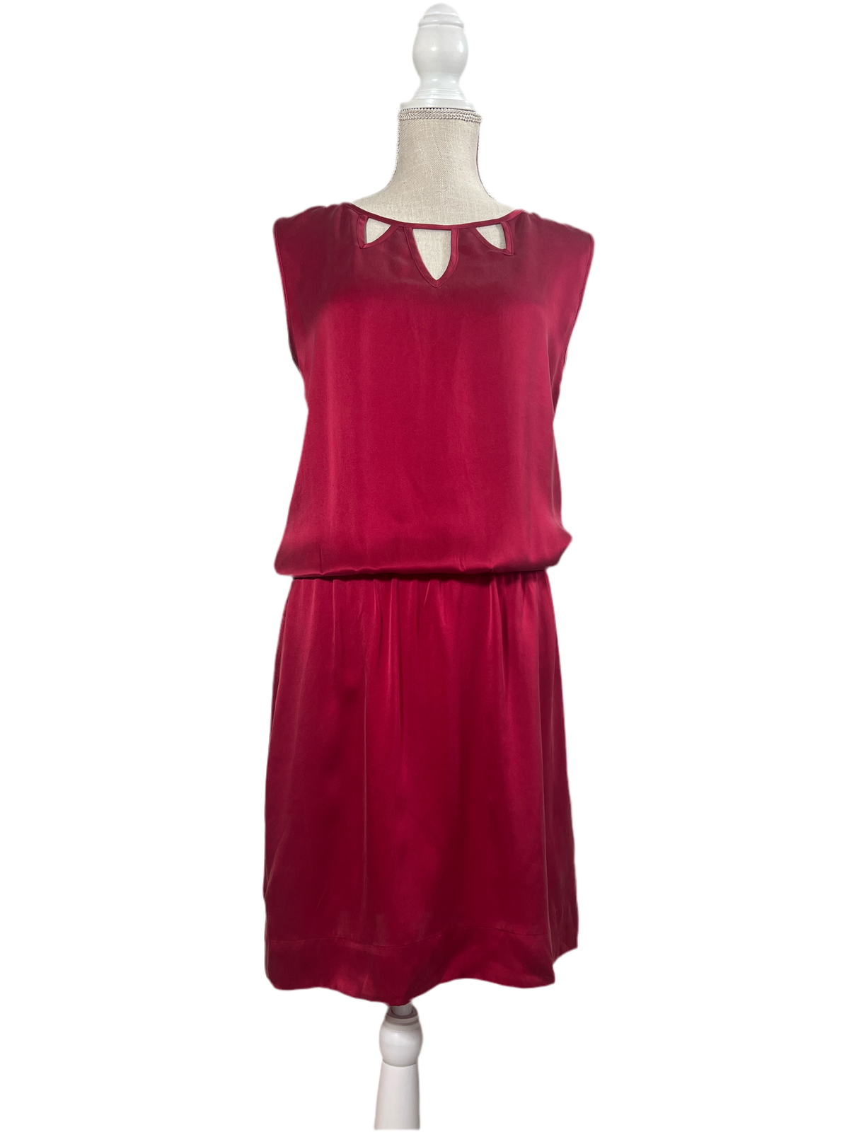 Vintage red silk dress