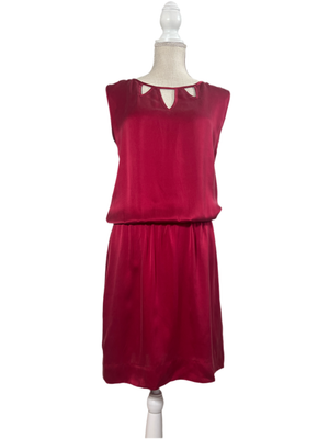Vintage red silk dress