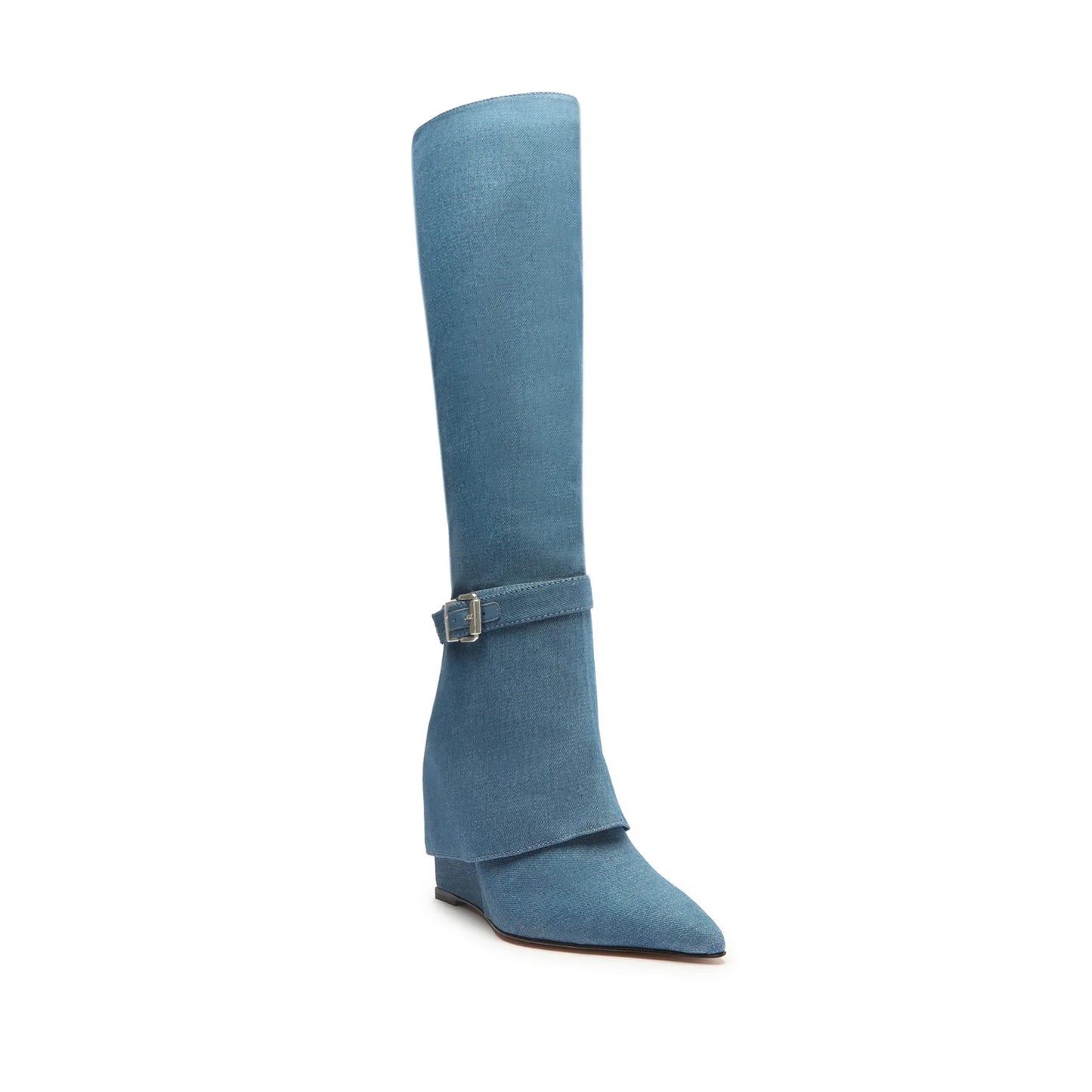 Schutz Jorian Up Casual Nappa & Denim Boot